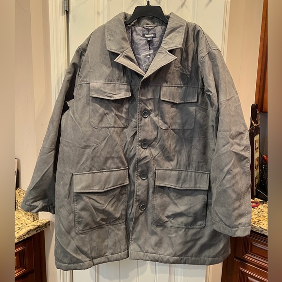 King Size Other - King Size KingSize Gray Grey Men’s Coat Sz 3XL